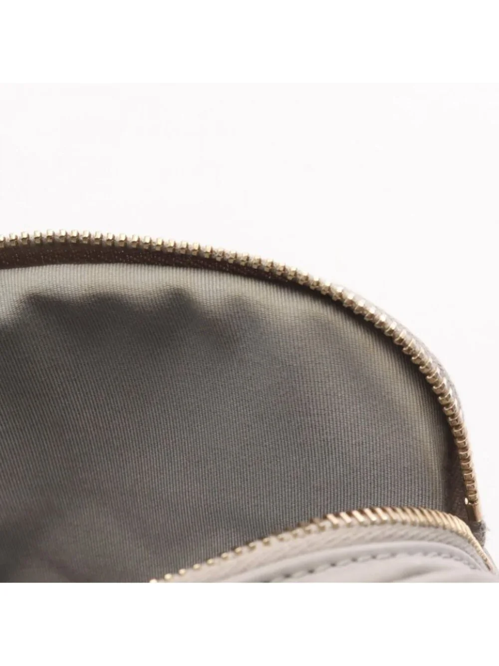 Chanel Shoulder Bag Quilted Gray Leather
